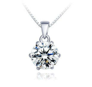 Stunning 1.0 ct Simulated Diamond Pendant