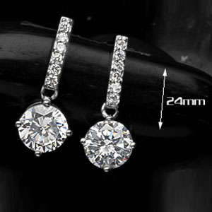 FEMININE 2.0 ct Simulated Diamonds EARRINGS