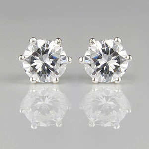 FEMININE 1.0 ct Simulated Diamonds EARRINGS