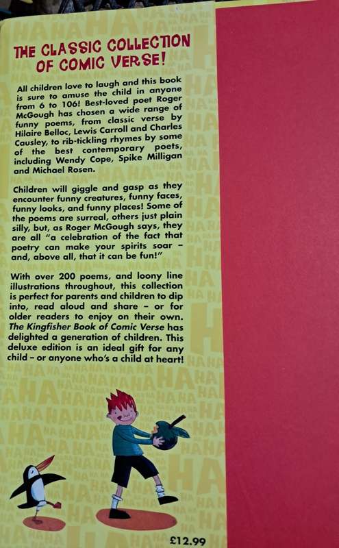 The Kingfisher Book of Comic Verse Hardcover by Roger McGough