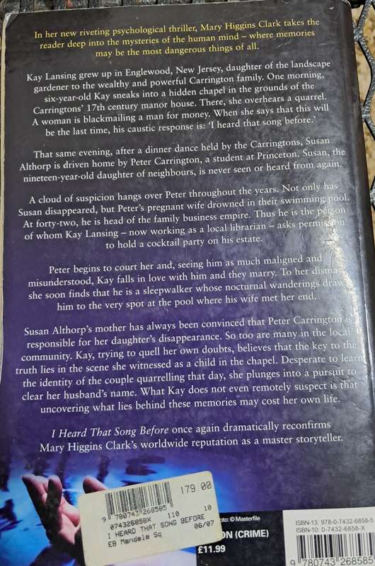 I Heard that Song Before (Mary Higgins Clark)