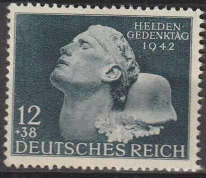 1942, Germany, Mi# 812,  Heroes, mint, hinged