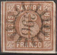 Bavaria 1850 Mi4II Plate 3 used