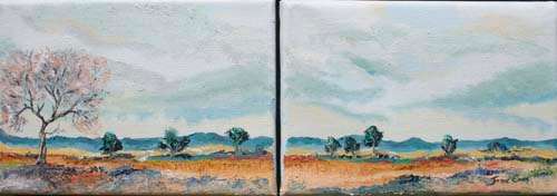 A pair of original oils each measuring 210 x 150 - TYRONE CASS