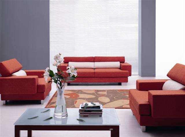 Italian inspired 3Pc Fabric Sofa Set