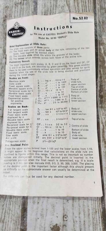 Faber Castell Slide Rule