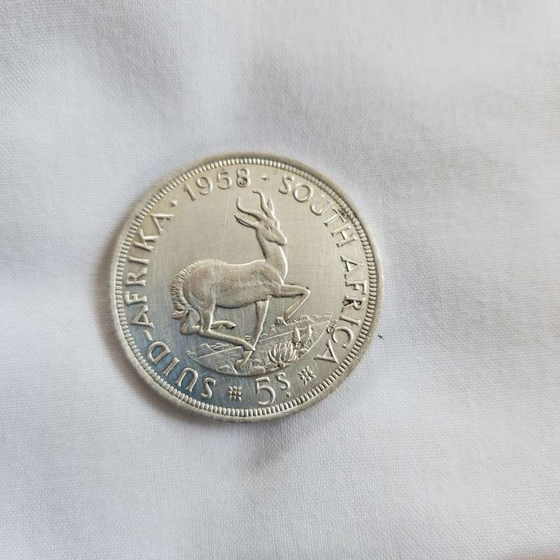 1958 SA 5 Shillings coin