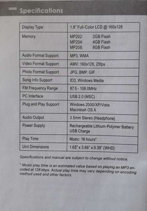 SANSUI MP3 and Video Player with FM Radio