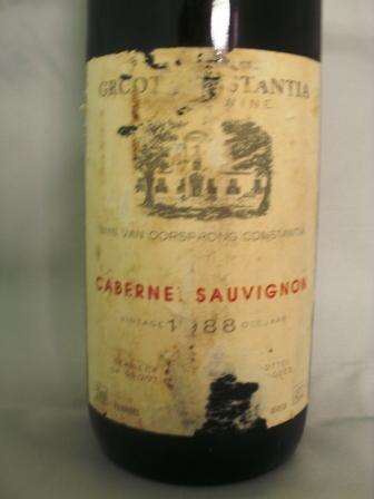 1988 GROOT CONSTANTIA CABERNET SAUVIGNON - CERTIFIED 826075