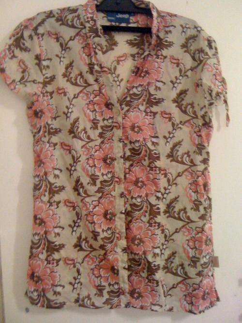 Ladies floral print Jeep shirt