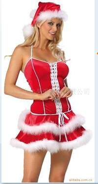 Christmas sexy teddies fit for size 30--36 - wth hat and panty