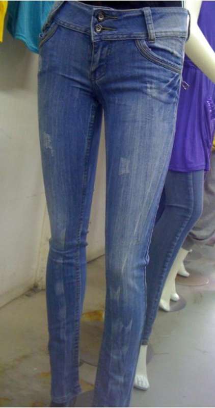 Ladies Fashion  SKINNY rigid denim jeans   - fit for size 32