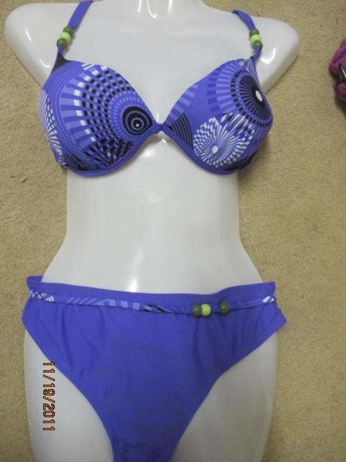ladies fashion  swim wear  with print  on bra 38-cup C-D