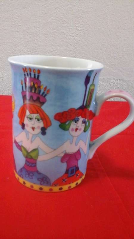 COMIC MUGS ARE COLLECTIBLE ADD THIS SHARON DOLD DESIGNS DAZZLING DOLLIES MUG TO YOUR COLLECTION