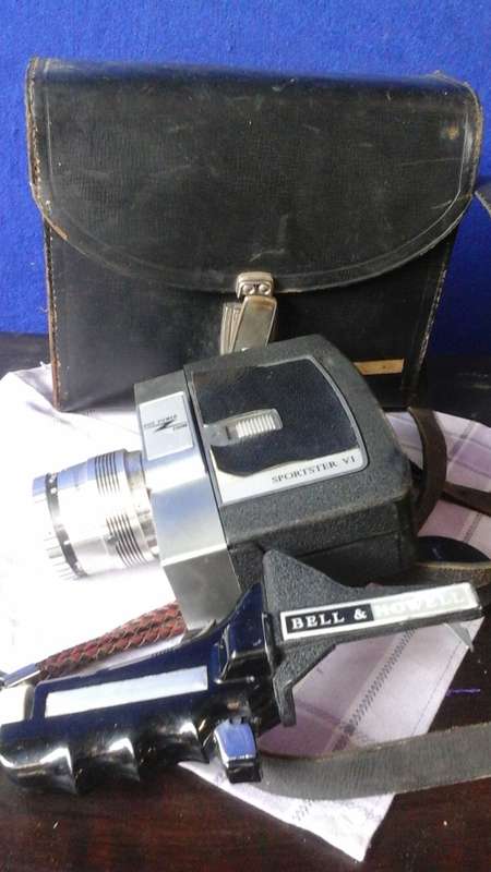Bell and Howell 8mm video camera and in great shape.  The case is a little beat up