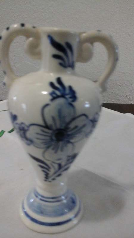 TERRIFIC VINTAGE BLUE DELFT MINIATURE VASE/ JAR. MAGNIFICENT DECORATIVE AND COLLECTIBLE!