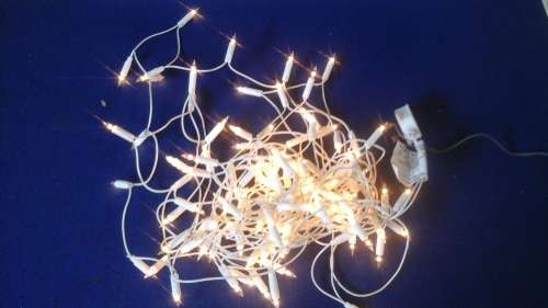 A FANTASTIC STRING OF WHITE CHRISTMAS LIGHTS