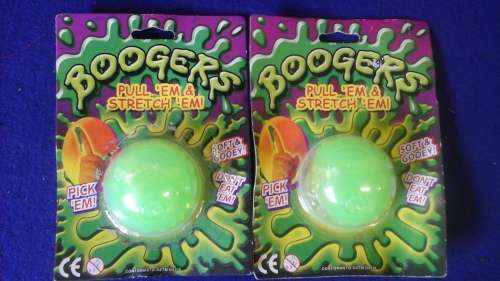 SCARE THE KIDS OR SPOIL THEM WITH THESE BOOGERS STRETCH THEM AND PULL THEM SLIME BALLS