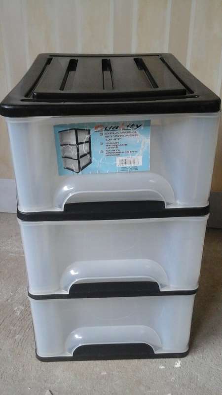 AWESOME QUALITY THREE DRAWER STORAGE UNIT. TERRIFIC AND HANDY PIECE!