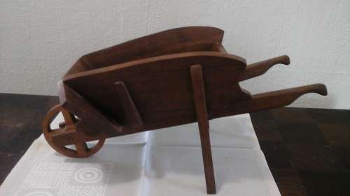 WOW!!! A MAGNIFICENT VINTAGE ORNAMENTAL POSSIBLY KIAAT WHEELBARROW.PERFECT FOR  FLOWER ARRANGEMENTS