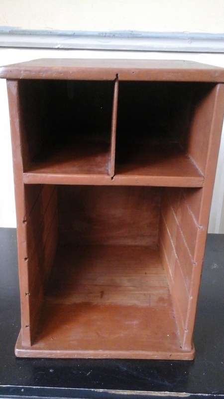 MIGHT BE VINTAGE BUTTHIS FILING SHELF  IS STILL BEAUTIFUL AND FUNCTIONAL