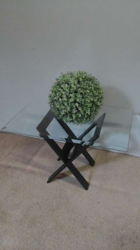 FANTASTICALLY STUNNING WOOD AND GLASS MAGAZINE RACK AND OCCASIONAL TABLE. ABSOLUTELY GORGEOUS PIECE!