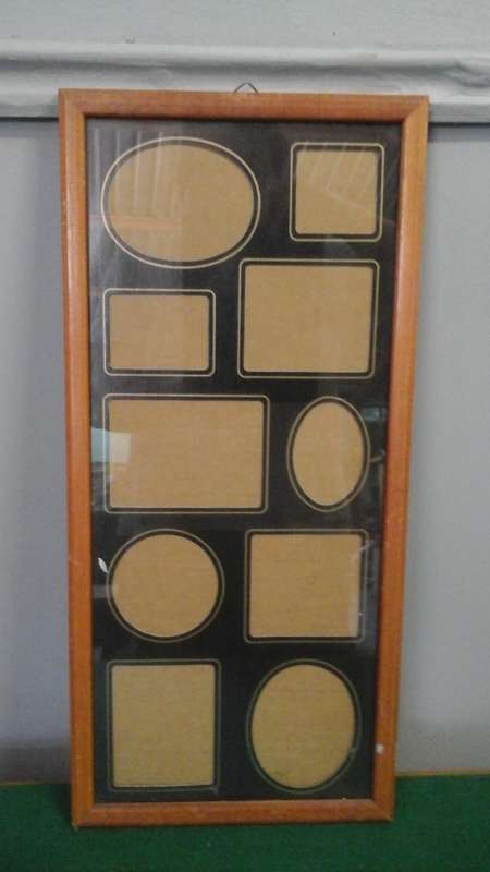 SIMPLY TERRIFIC WOODEN MULTIPLE PICTURE, PICTURE FRAME. FANTASTIC AND FUNCTIONAL PIECE!