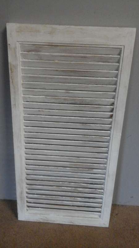 AN AMAZING LOOKING SHABBY SHICK POSSIBLY VINTAGE SHUTTER. PERFECT DECOR