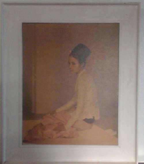 SPECTACULAR FRAMED PORTRAIT OF A WOMAN. MAGNIFICENT PIECE!