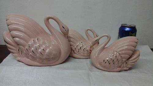 Elegant collection of pink and gold swans