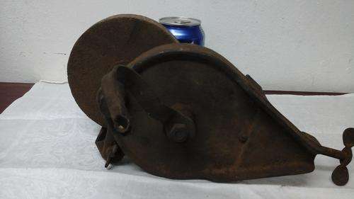 Vintage manual bench grinder
