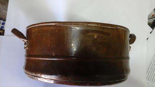 BEAUTIFUL VINTAGE COPPER POT, WITH TWO HANDLES