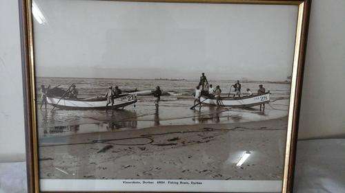 WONDERFUL HISTORICAL PICTURE OF FISHING BOATS IN DURBAN