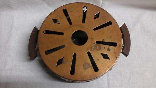 WONDERFUL VINTAGE COPPER FOOD WARMER. HAS WOODEN HANDLES AND. BRASS LEGS.