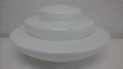 TOTALLY RARE VINTAGE ART DECO WHITE GLASS LIGHT COVER. IMMACULATE CONDITION. WHAT A FIND