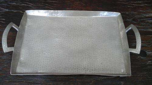FABULOUS VINTAGE KNIGHTHOOD OLD ENGLISH PEWTER TRAY. HAND HAMMERED. GORGEOUS!