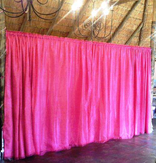 Pink Organza Lined Curtains - Size230cm x 218cm Set of 2 Curtains + 2 Tiebacks