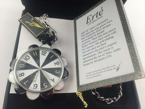 Exquisite Erte Pocket Watch: Riviera Design