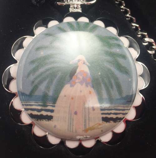 Exquisite Erte Pocket Watch: Riviera Design