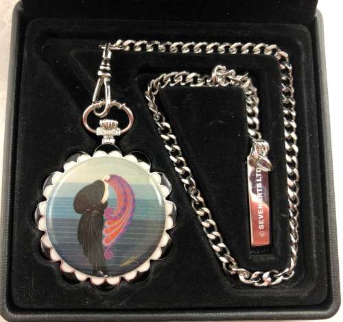 Exquisite Erte Pocket Watch - Beauty and the Beast