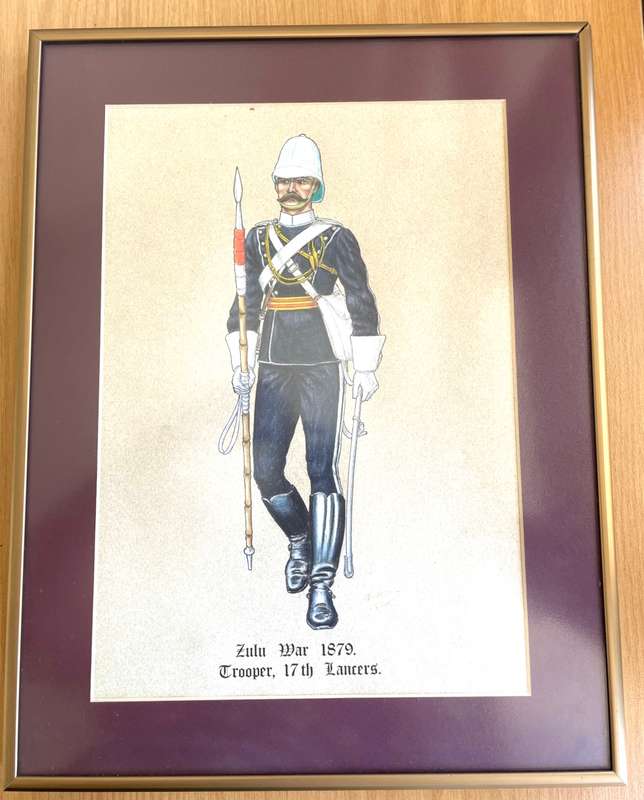 Set of illustrations of soldiers in military regalia - 2nd Anglo Boer War and Zulu War