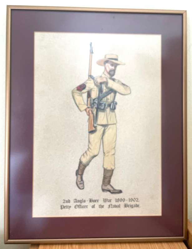 Set of illustrations of soldiers in military regalia - 2nd Anglo Boer War and Zulu War