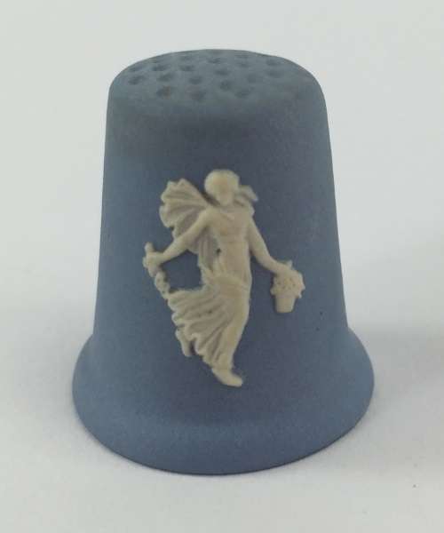 Wedgwood Jasperware Thimble Dancing Hours - Blue