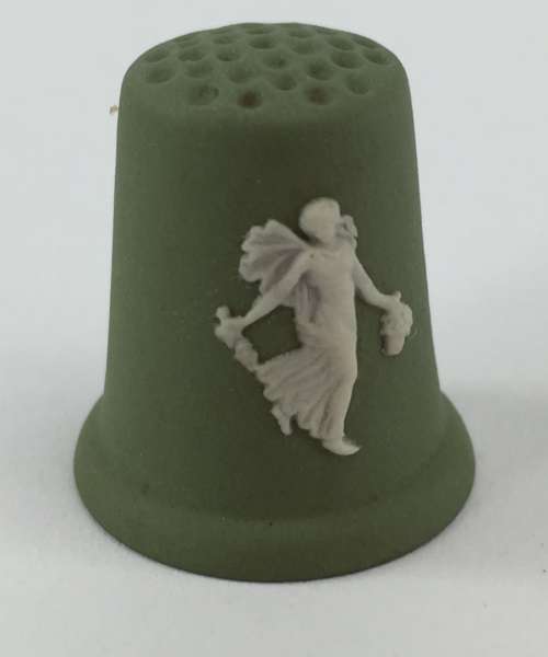 Wedgwood Jasperware Thimble Dancing Hours - Green