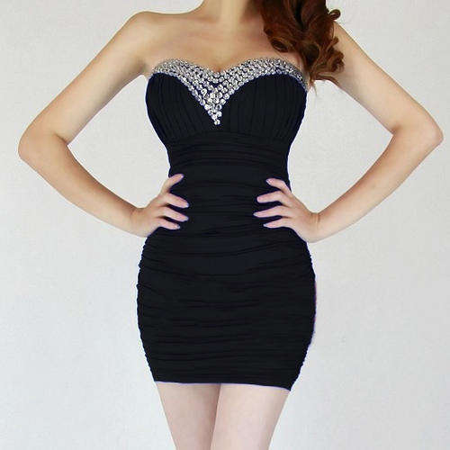 HOT BLACK WITH SPARKLE DRESS
