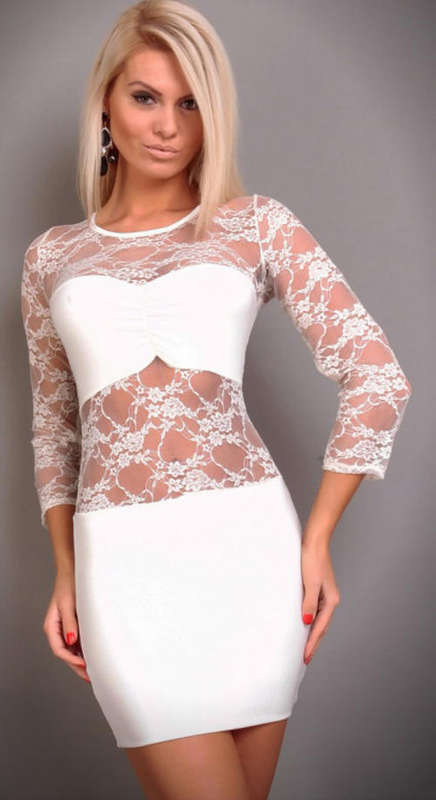 SEXY WHITE LACE DRESS