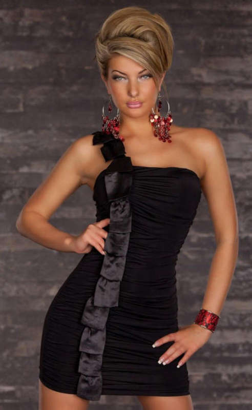 ELEGANT BLACK MINI DRESS