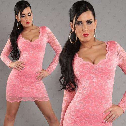 LOVELY PINK LACE DRESS