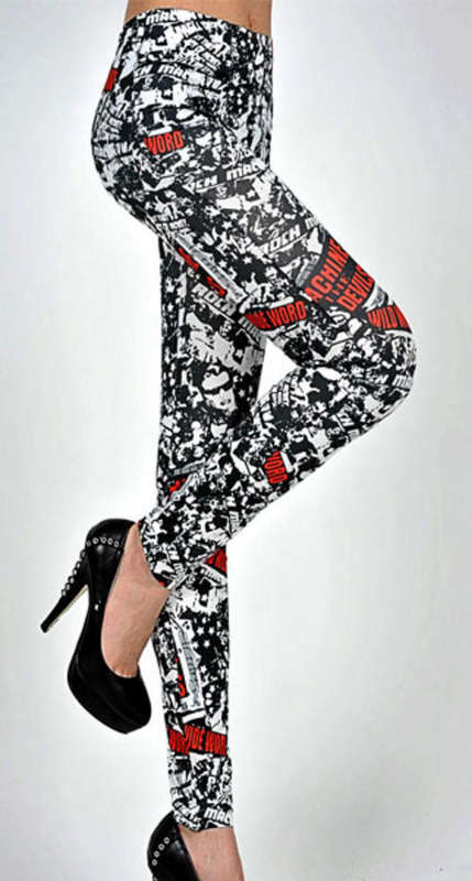 STYLISH WORD PRINTS LEGGINGS