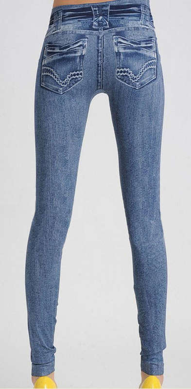 BEAUTIFUL BLUE DENIM LOOK LEGGINGS